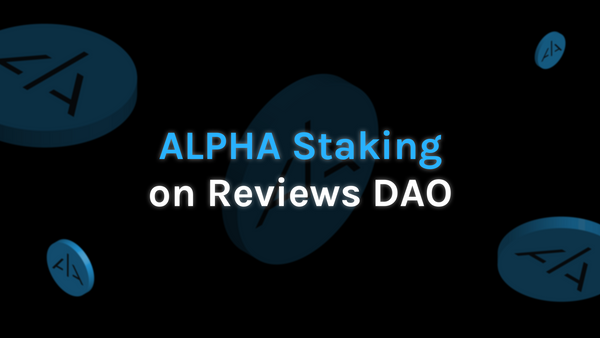 ALPHA Staking On Reviews DAO